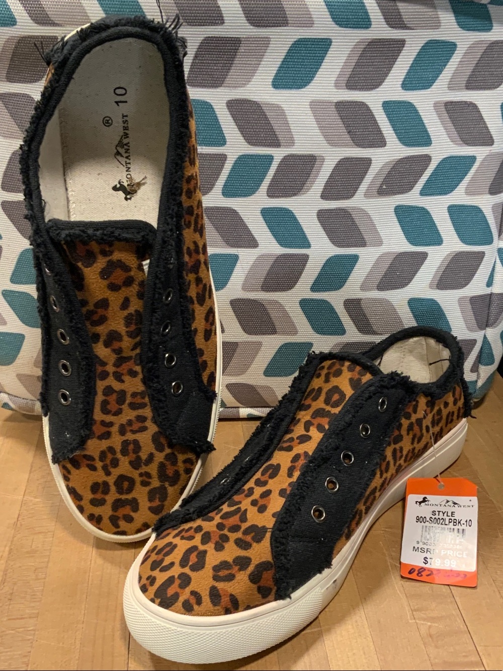 Montana West Leopard Print Slip-On Platform Sneakers - Women's Brown
